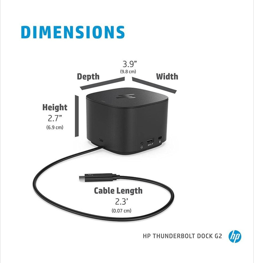 HP 1 inch, FHD 1080i Thunderbolt Dock G2 with Combo Cable 15C
