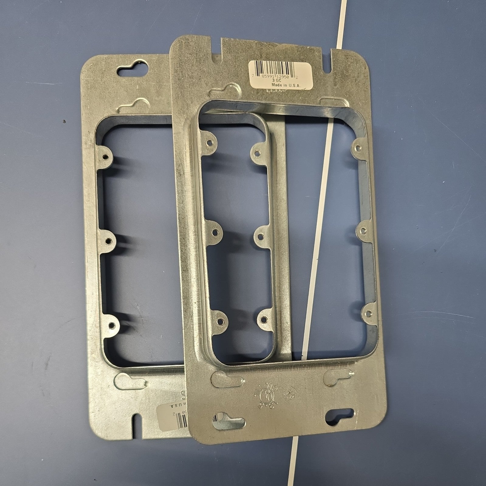 Steel City 3-Gang 58 cu. in. Pre-Galvanized Steel Gang Box qty 2 6B