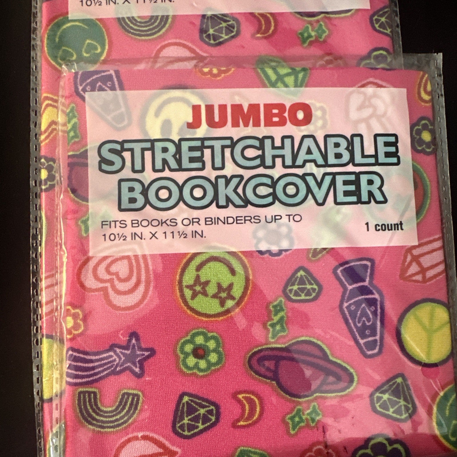 Jumbo Stretchable Bookcover 10.5in x 11.5in Reusable and Washable, Lot Of 25 9a