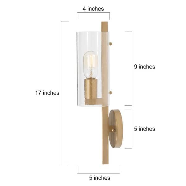Modern Cylinder Powder Room Wall Sconce 1-Light 18C