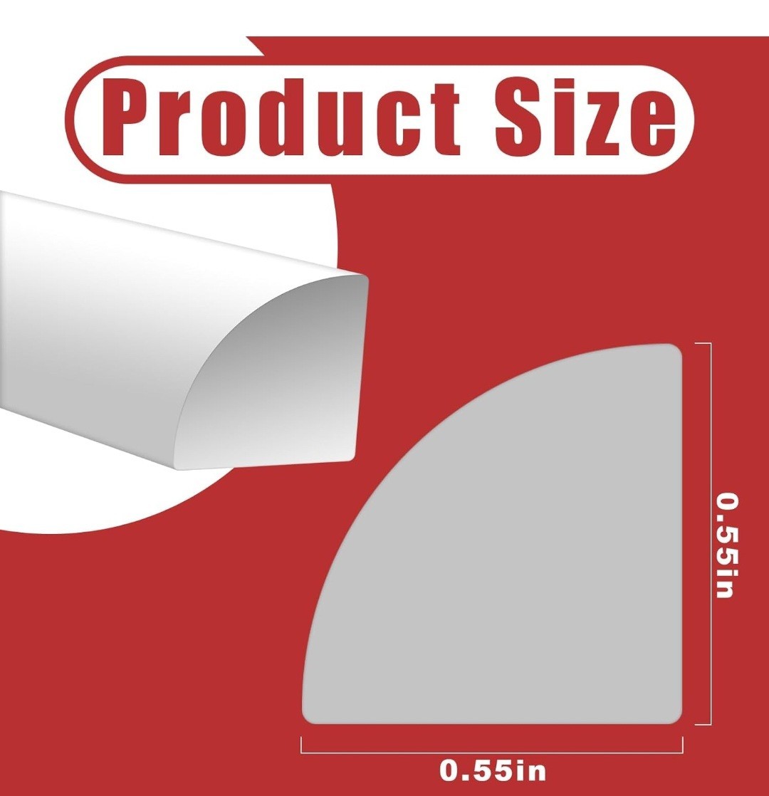 118” Flexible Quarter Round Molding Trim Peel & Stick Self Adhesive Wall Edge 2b