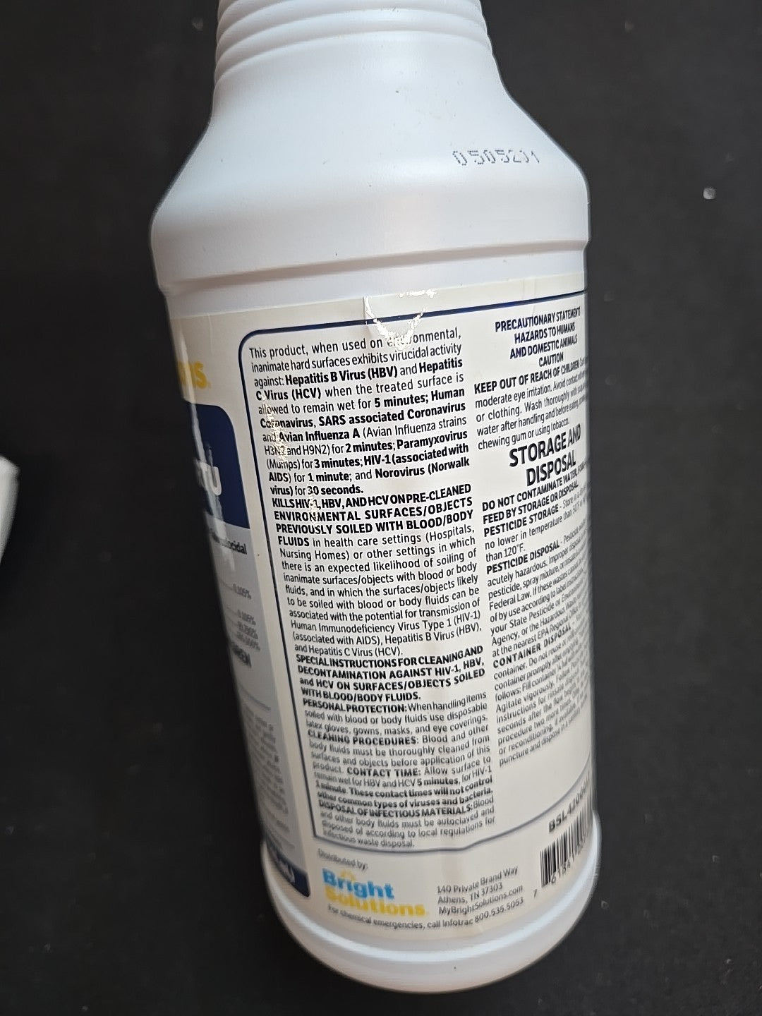 Bright Solutions Lemon Zip Disinfectant RTU