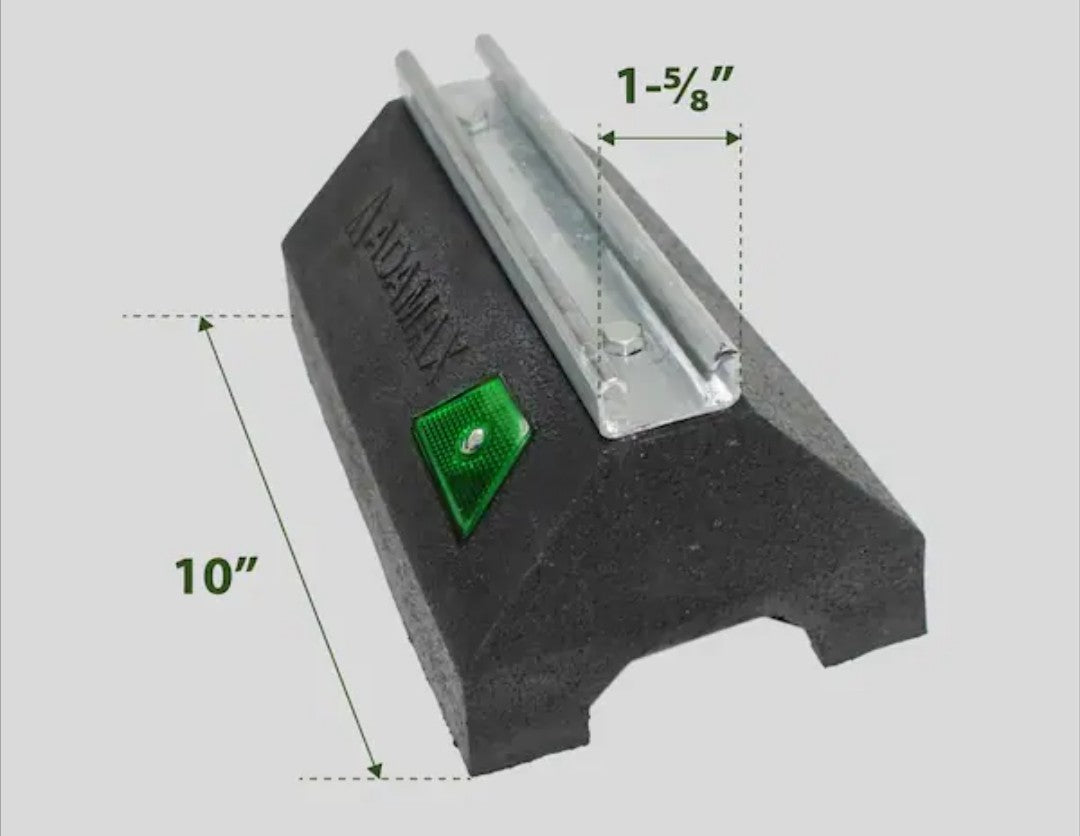 Adamax 0.89 ft Rooftop Support Block, 14-Gauge Solid Strut Channel Type B (14B)