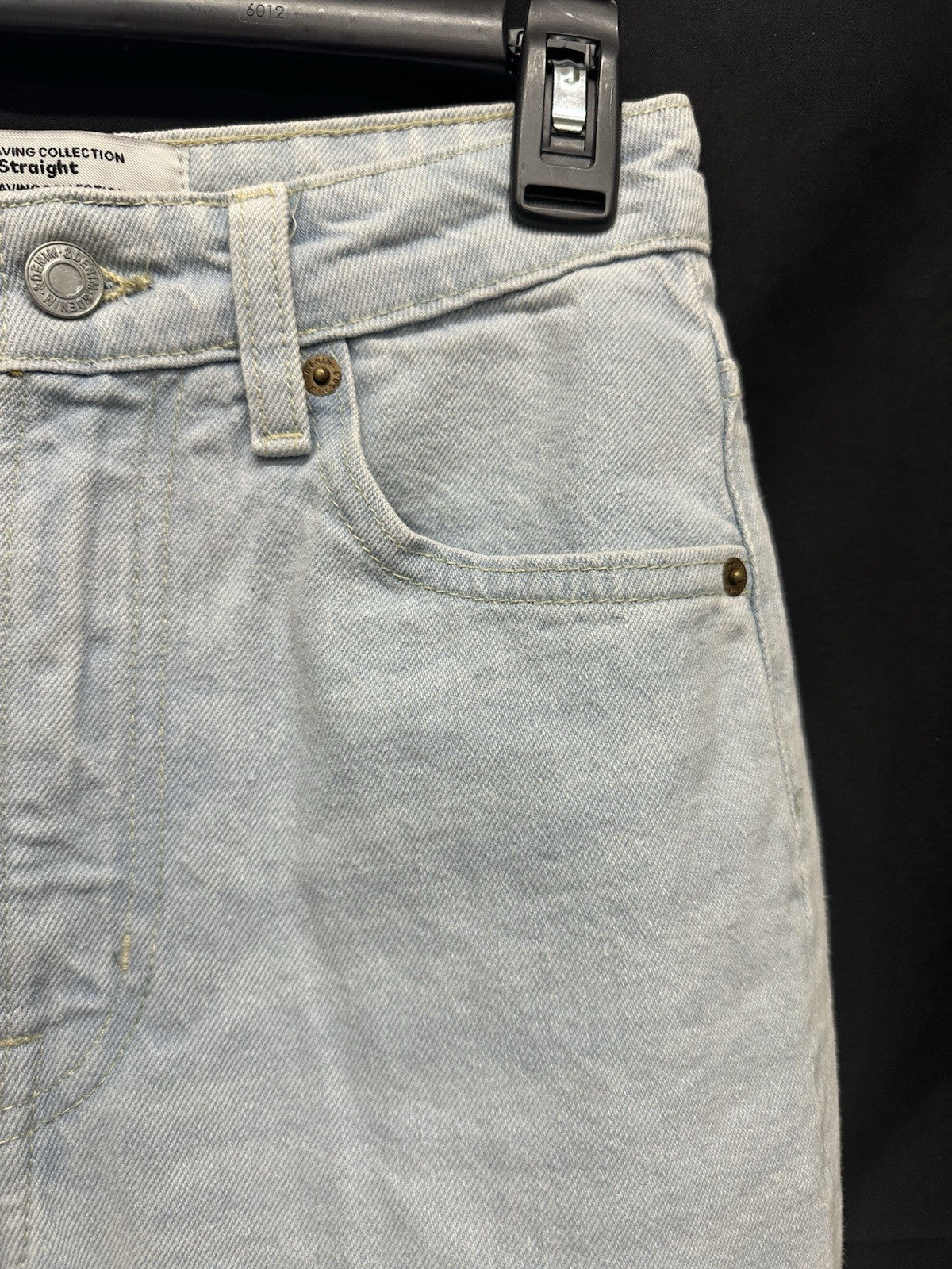 H&M &Denim US 26 90s Straight Droit 90s Water Saving Collection Wide Leg (0039)