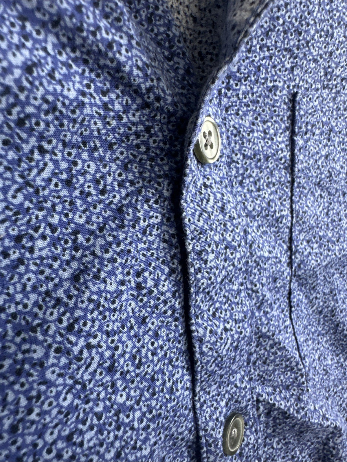 Men’s Marc Anthony Luxury Slim Fit Small Blue Button Up Collar Short Shirt 0042