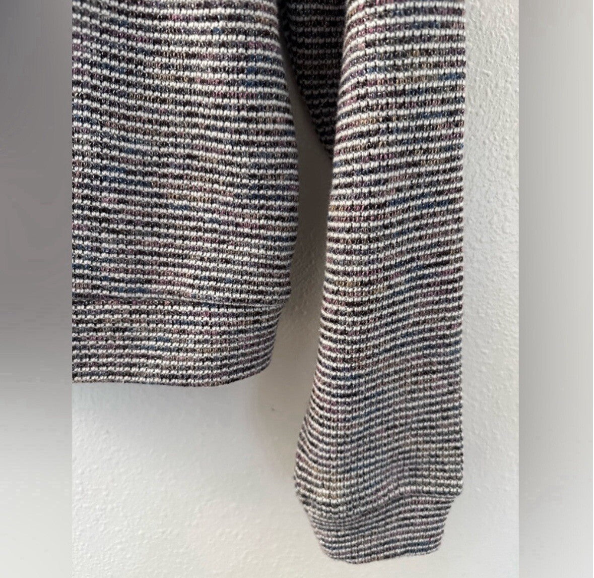 Madewell Rainbow Rib Textured Turtleneck Crop Top Sweater Size Small 3.6