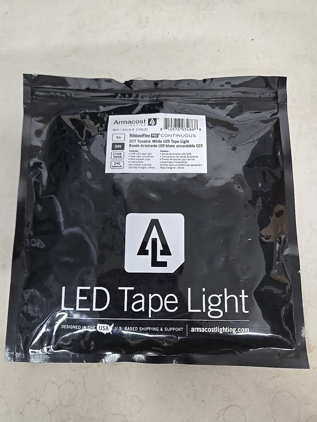 Armacost Lighting RibbonFlex Pro 24-Volt Tunable White COB 16.4 ft. Hardwired 5B