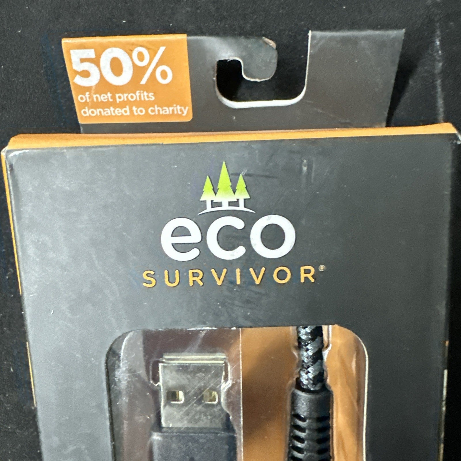 Eco Survivor Durable 8 ft Extra-Long USB-C to USB-A Cable 6c