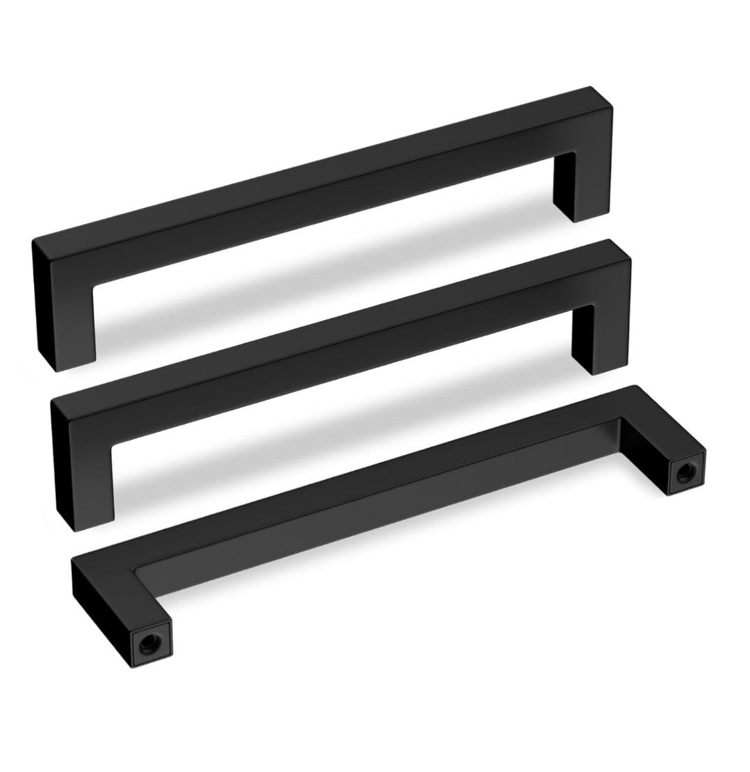 goldenwarm 25 Pack Black Cabinet Pulls Dresser Drawer Handle 6-1/4in(160mm) 14E