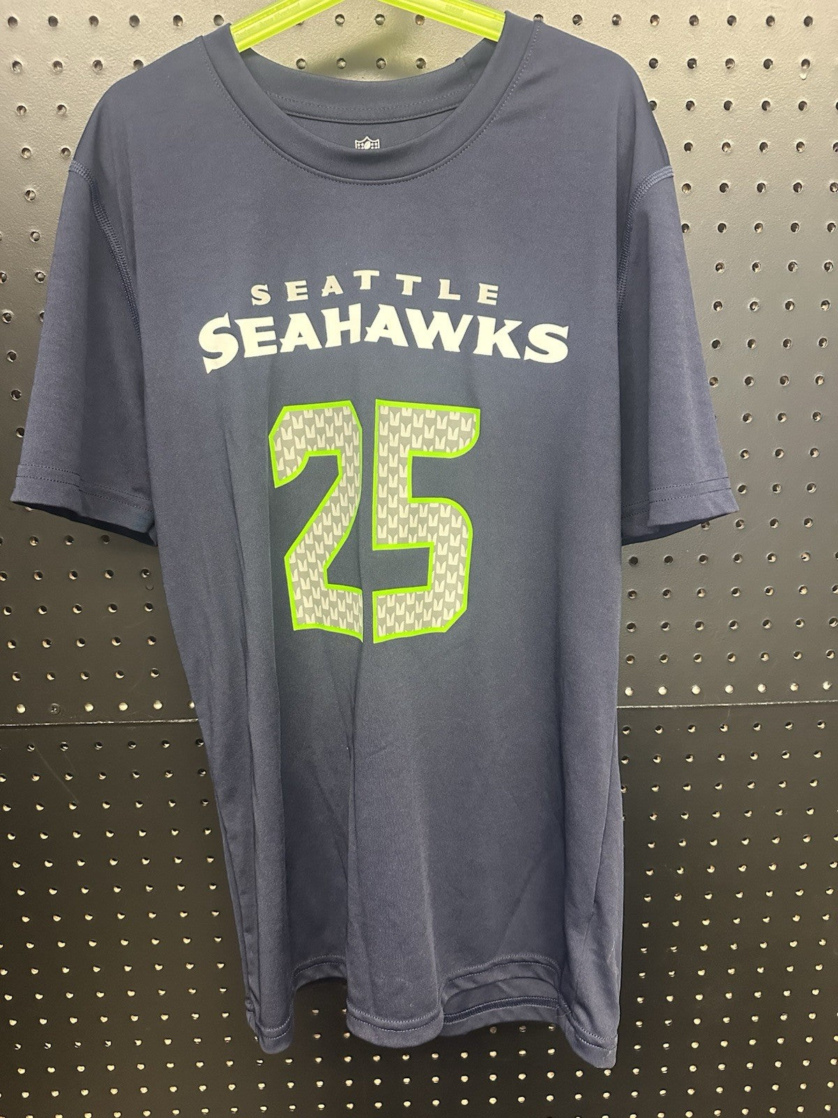 NFL SEATTLE SEAHAWKS RICHARD SHERMAN BLUE JERSEY T-SHIRT SIZE YOUTH Large 14/16