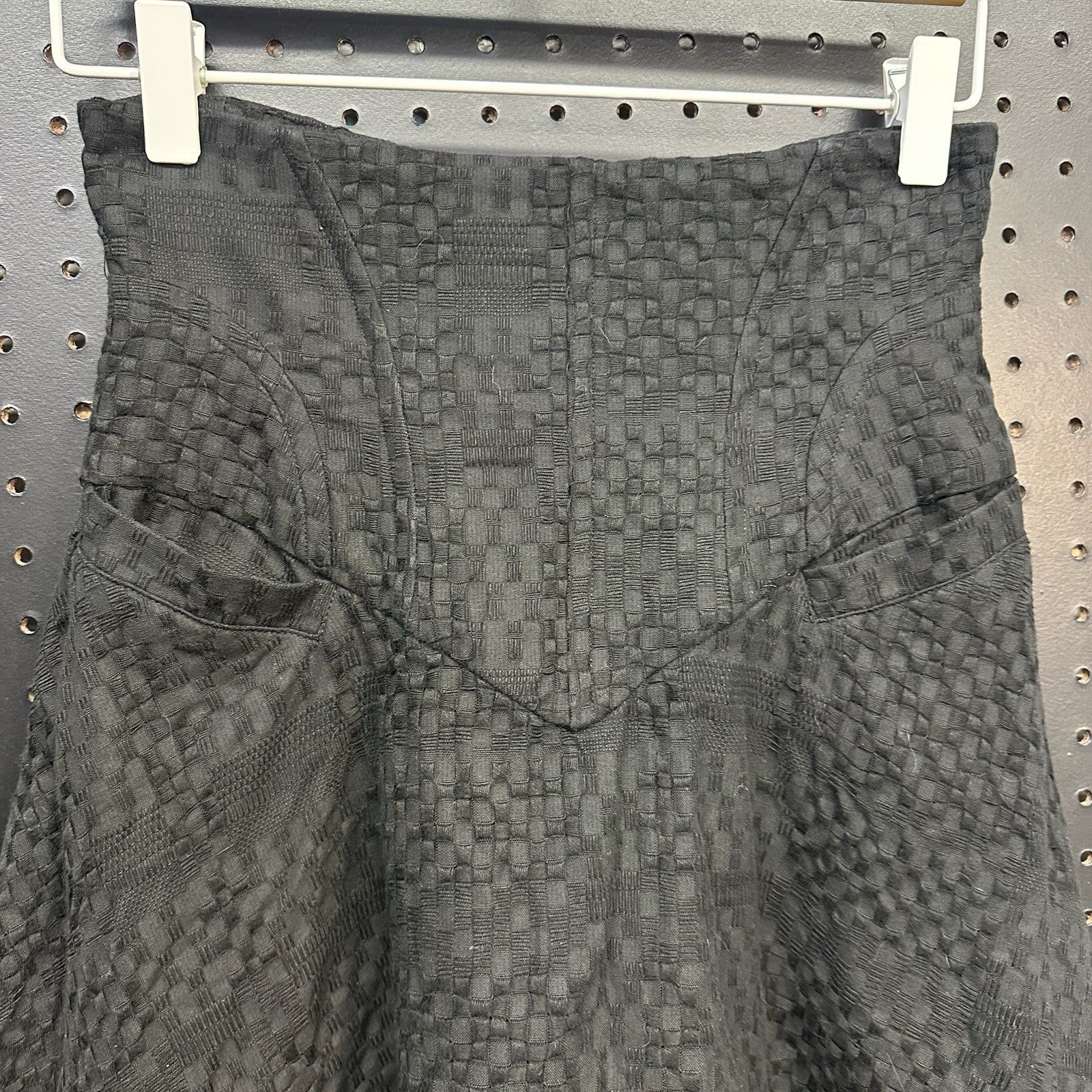 Rachel Comey Women’s Embossed Flare Black Skirt 2002 Y2K NWT $410