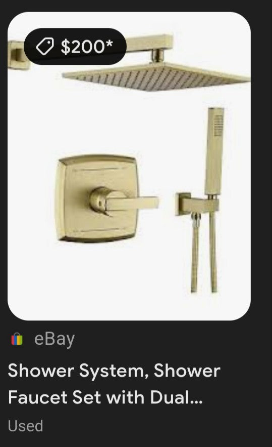 SOOHOT Shower System, Faucet Set with Dual Functions, Bathroom Luxury Brass