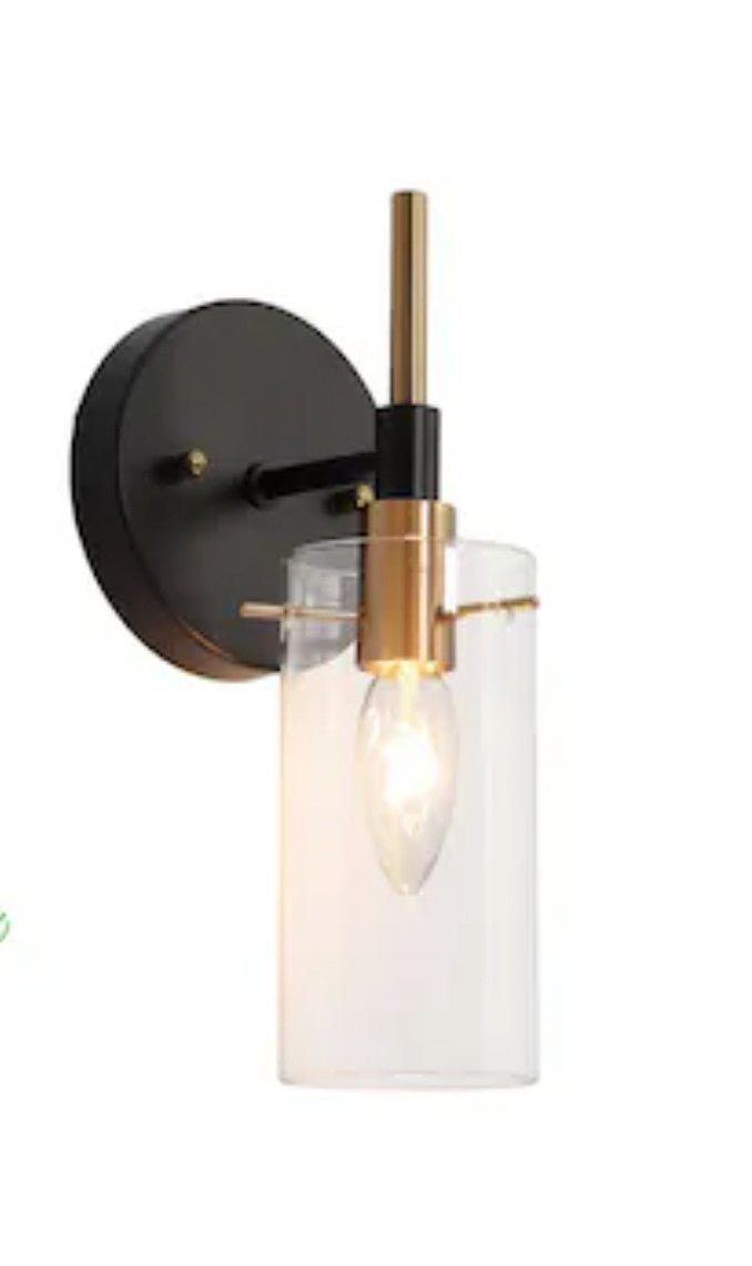 ZEVNI Lumigerda 4.7-in W 1 -Light Matte Black Wall Sconce Qty 2, 7A