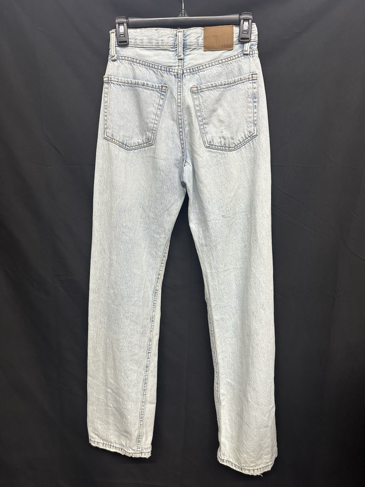 Aeropostale 80s Baggy Jeans Sz 00 Destroyed Distress Regular Light Wash (0021)