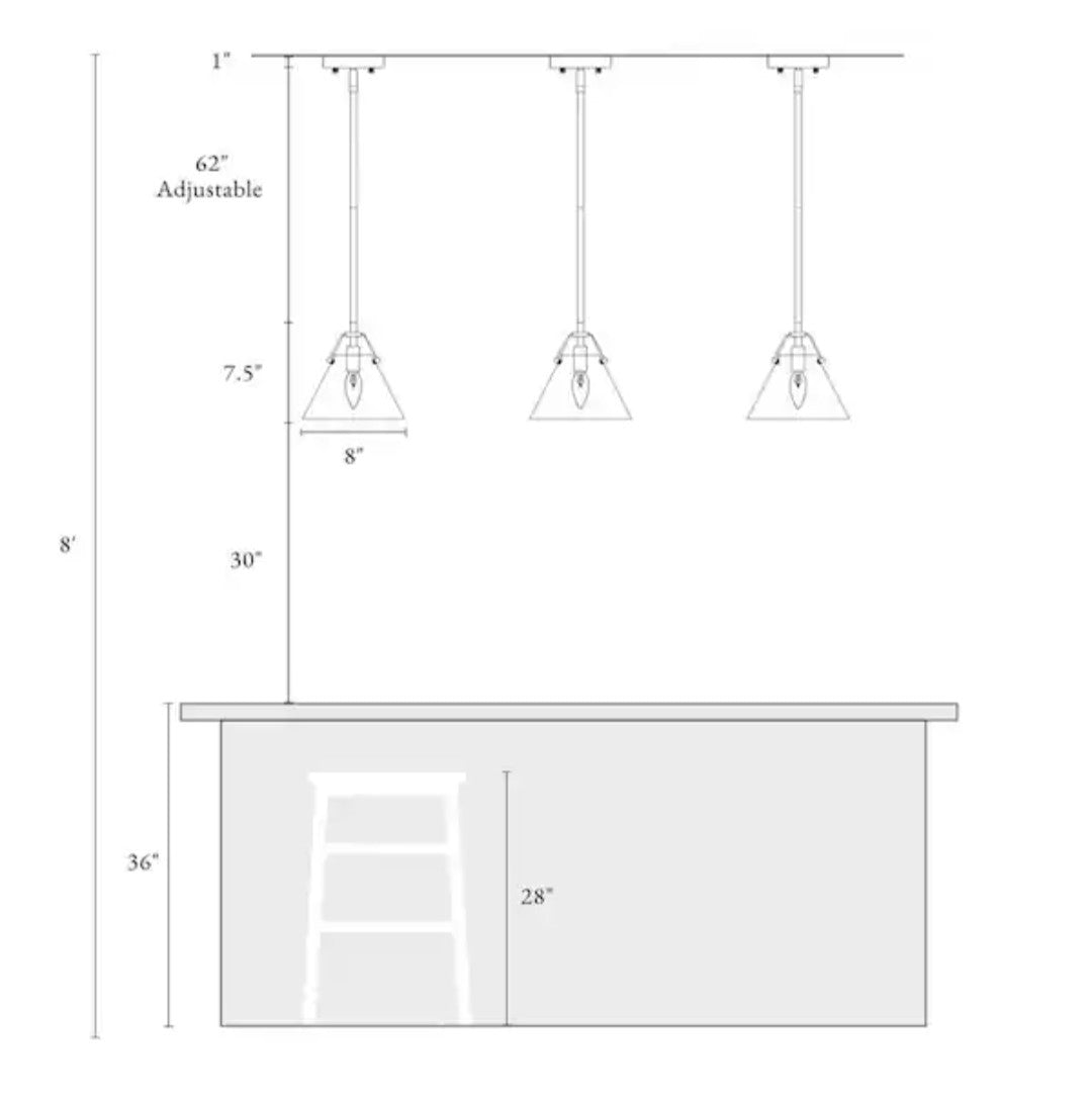 LNC Modern Gold Pendant Light with Metal Bell Shade, Glam Hanging Light 7E