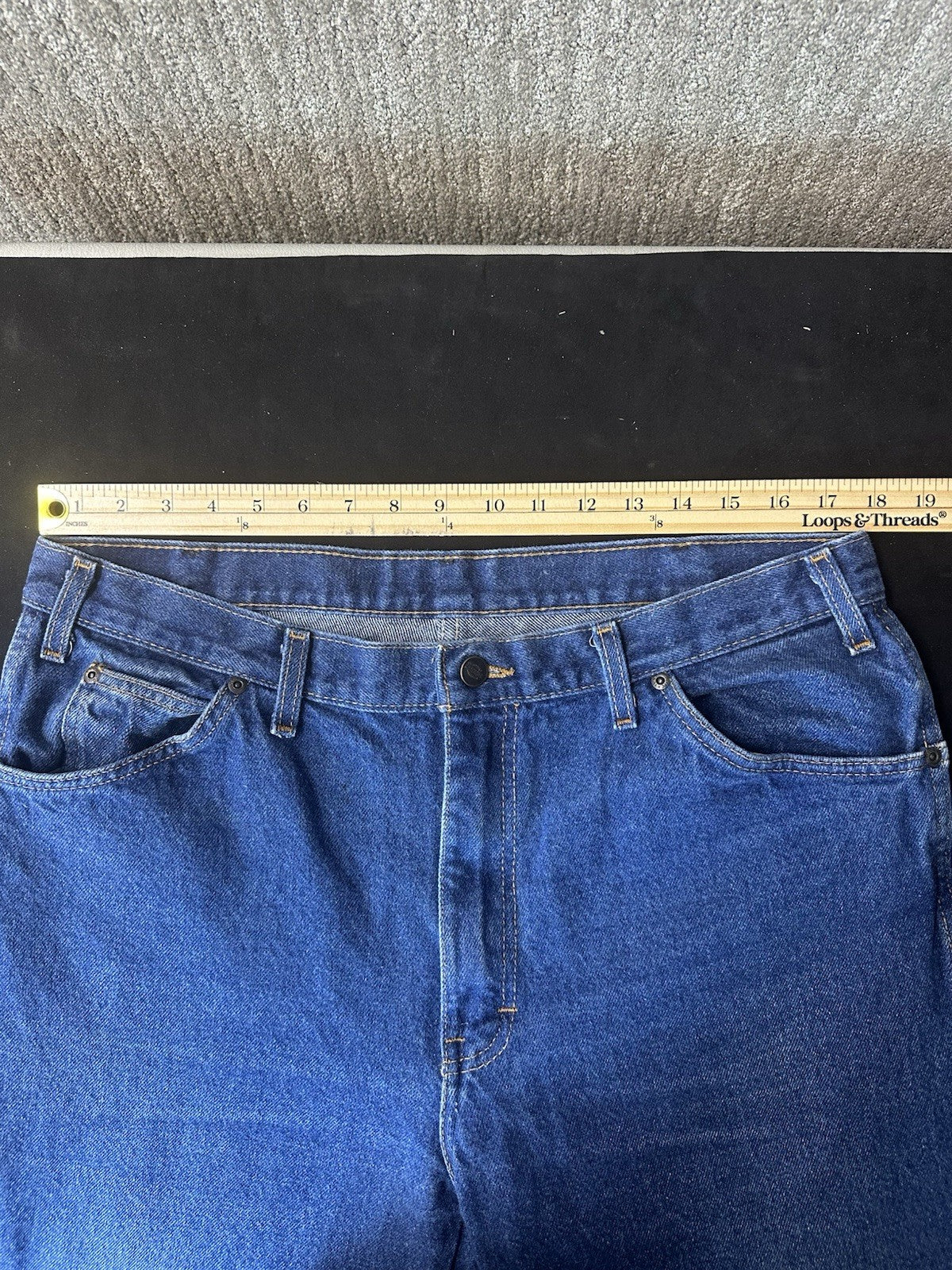 Dickies Jeans Men 38x30 Blue Casual Straight Workwear Pants (0066)