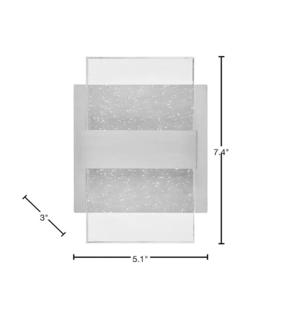 Home Decorators Alberson 2-Light LED Indoor Wall Sconce Bubble Glass 12D