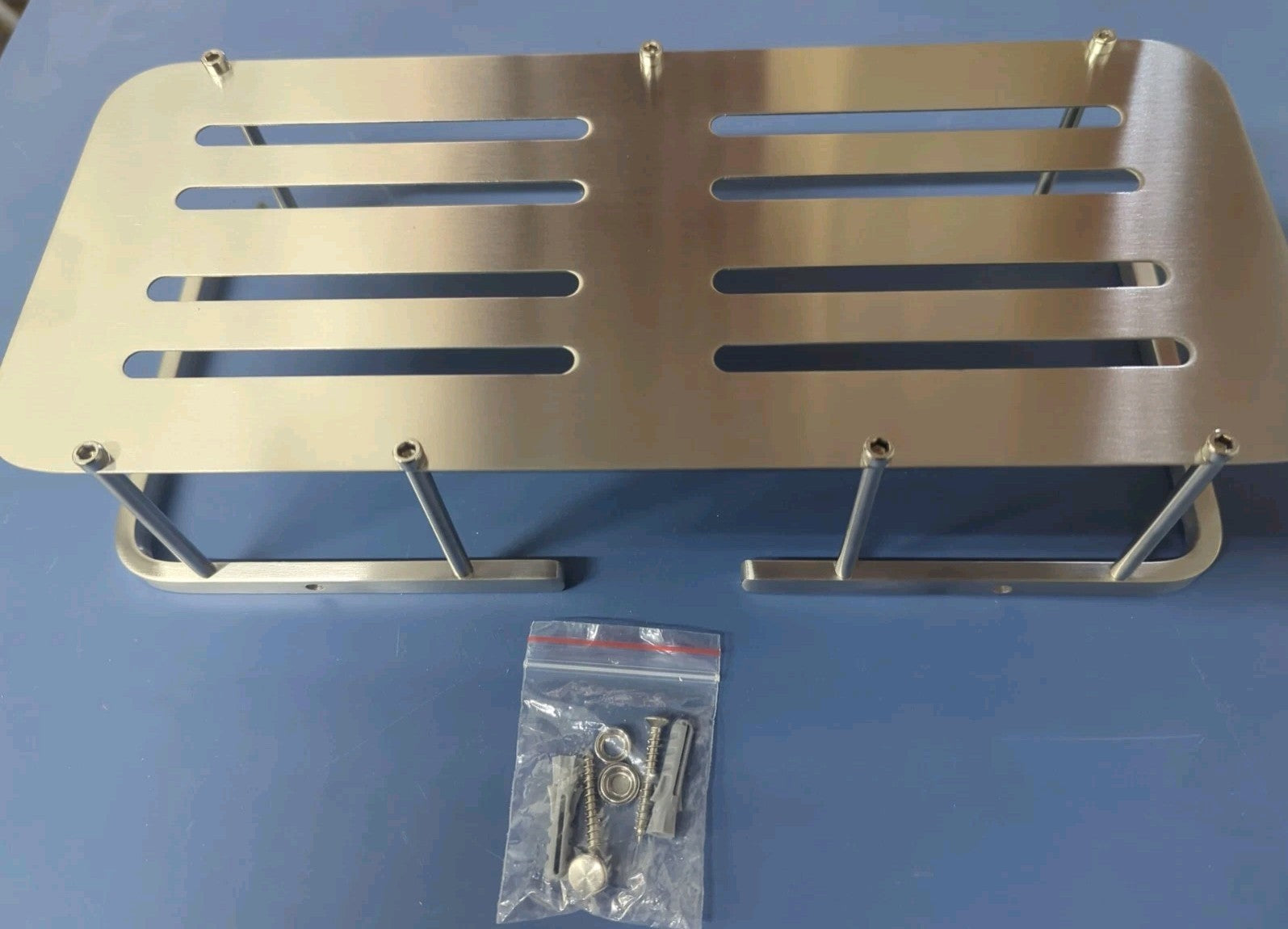 American Standard Passage Rectangular Shower Shelf in Brushed Metal
