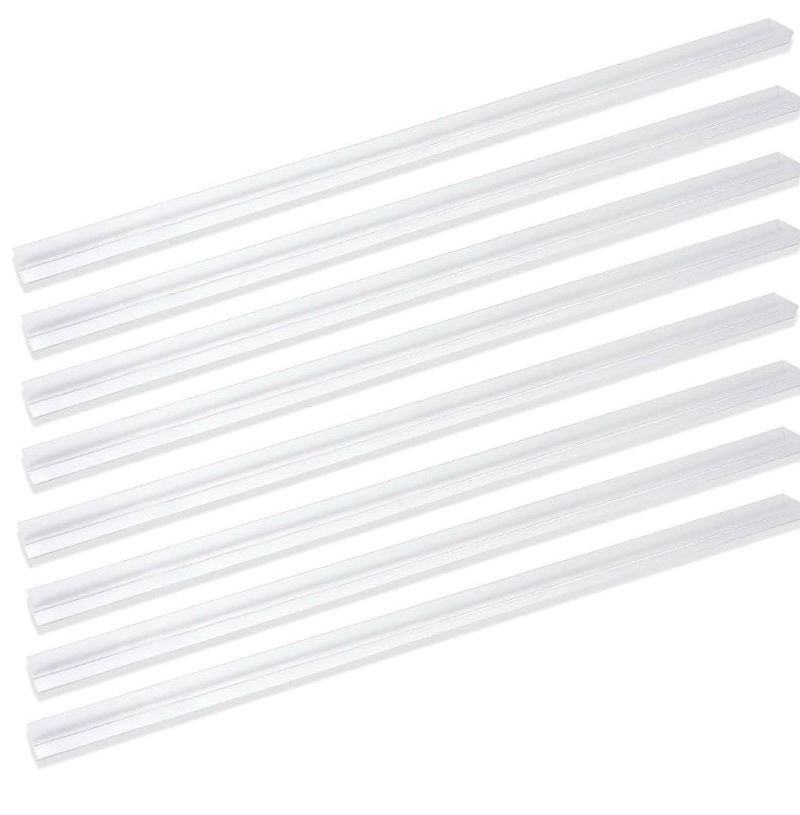 8 Piece Rigid Vinyl Clear Plastic Slip On Cabinet Door Protector Plastic (12B)