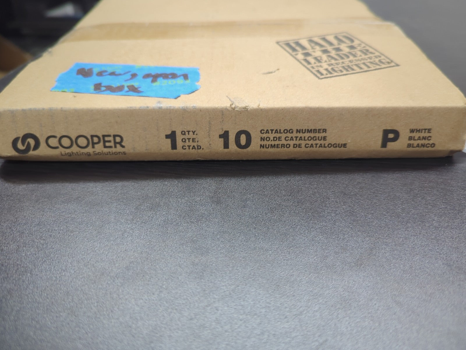 Cooper 9 in. White Recessed Ceiling Light Square Trim, Glass Albalite Lens (1B)