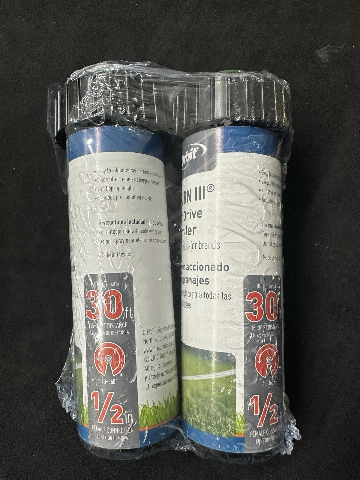 30 Feet Orbit Saturn III Gear Drive Sprinkler 2-pack (8c)