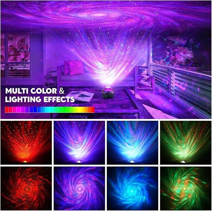 Star Projector Galaxy Light Projector with Remote & Bluetooth Speaker 6A