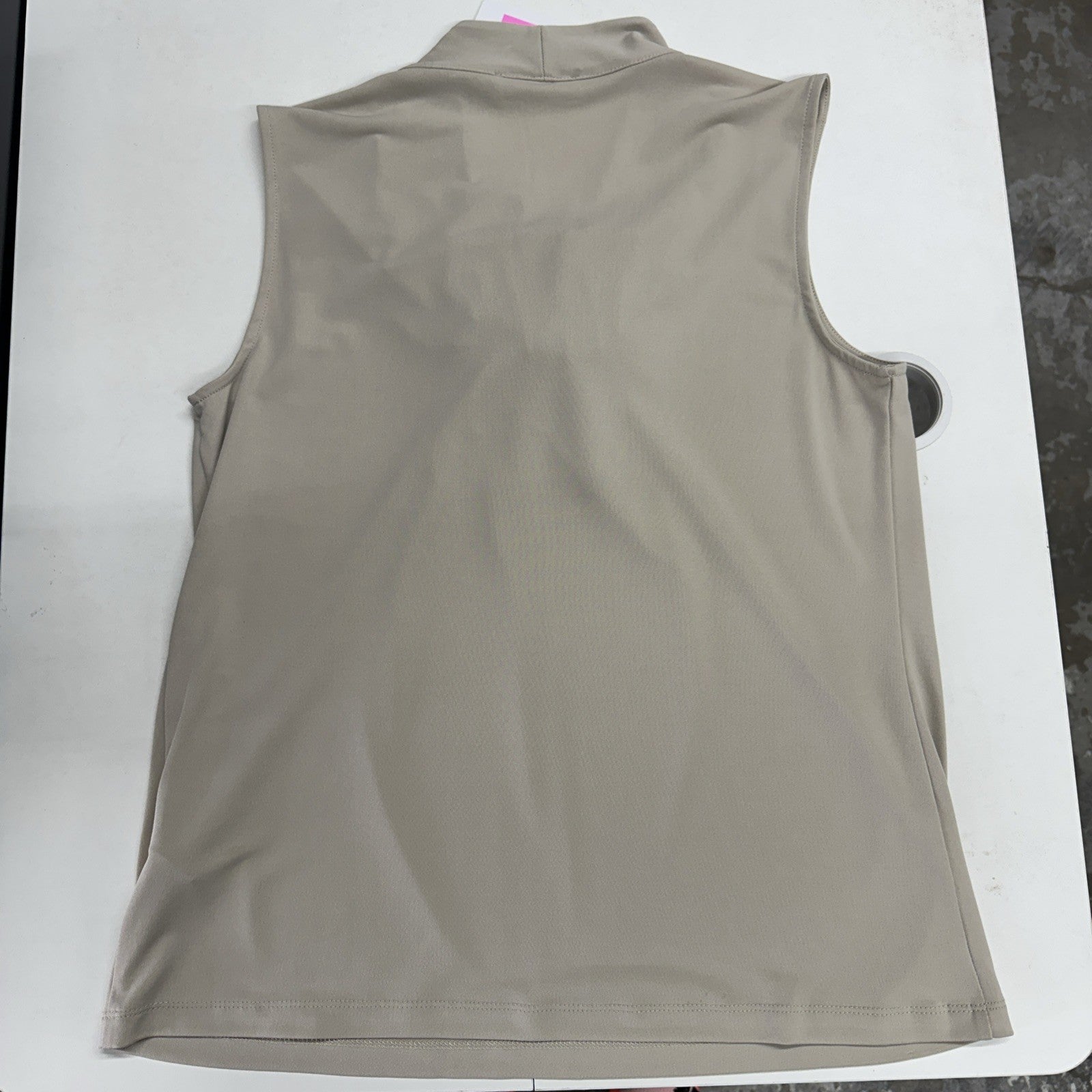 Calvin Klein Women's Sleeveless Khaki Shirt SFTM3724 NWT Size XL