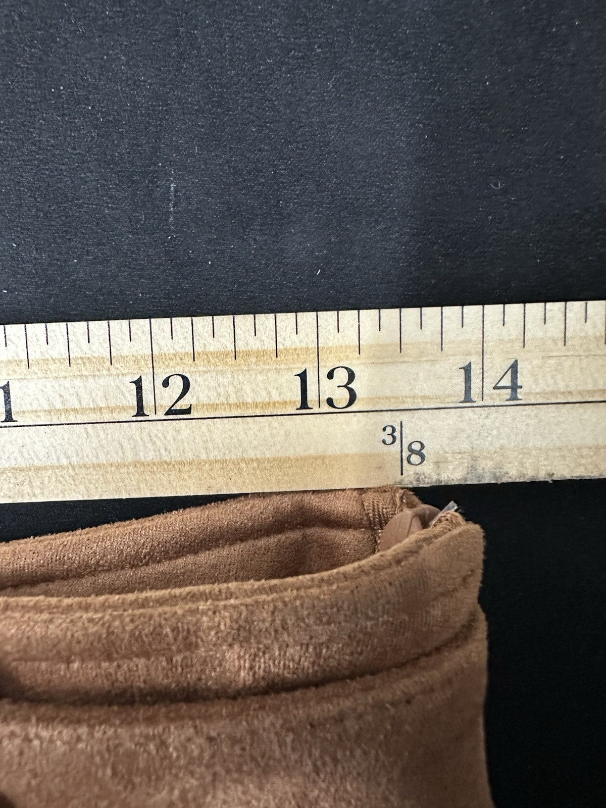 Haute Monde Womens Brown Flat Front Stretch Faux Suede Belted Mini Skirt Med