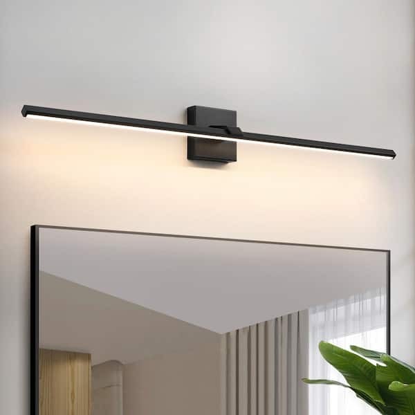 Matte Black 39" LED Vanity Light, 28W 3500K Dimmable for Bathroom 11B