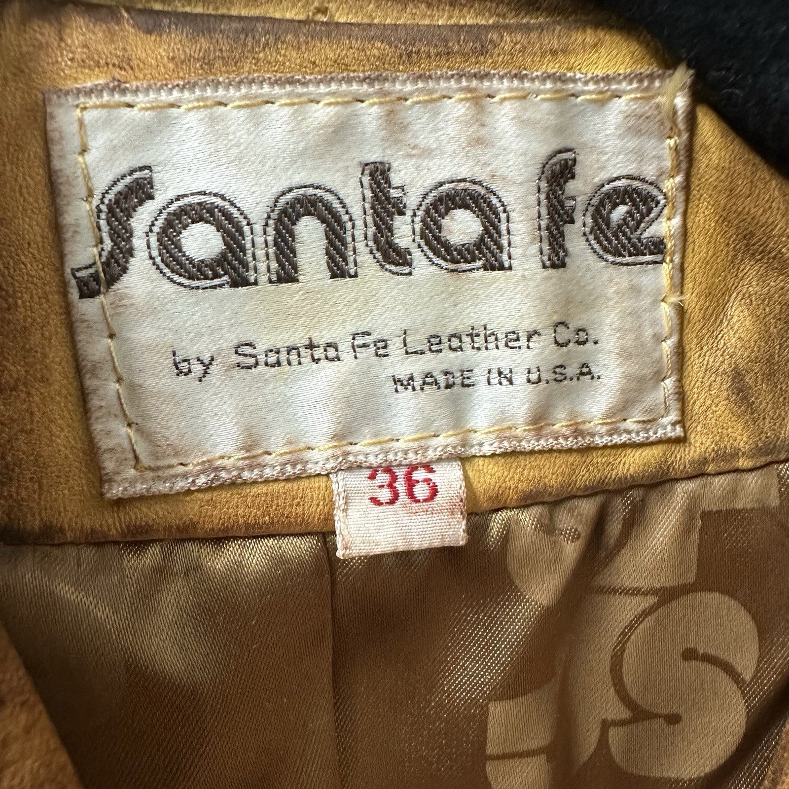 Women’s Santa Fe Leather Compay Jacket  Size 36 Made In USA 0088