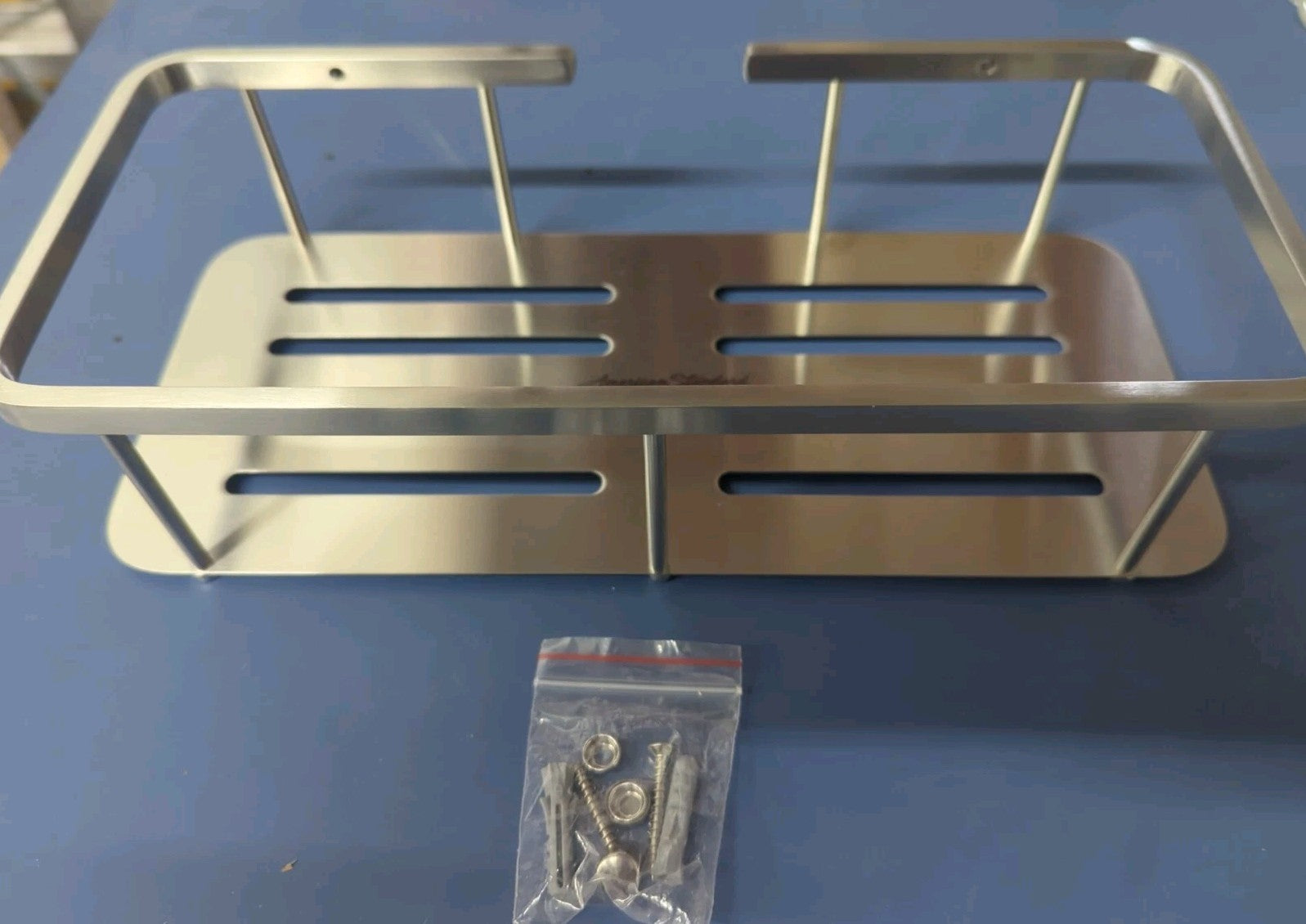 American Standard Passage Rectangular Shower Shelf in Brushed Metal