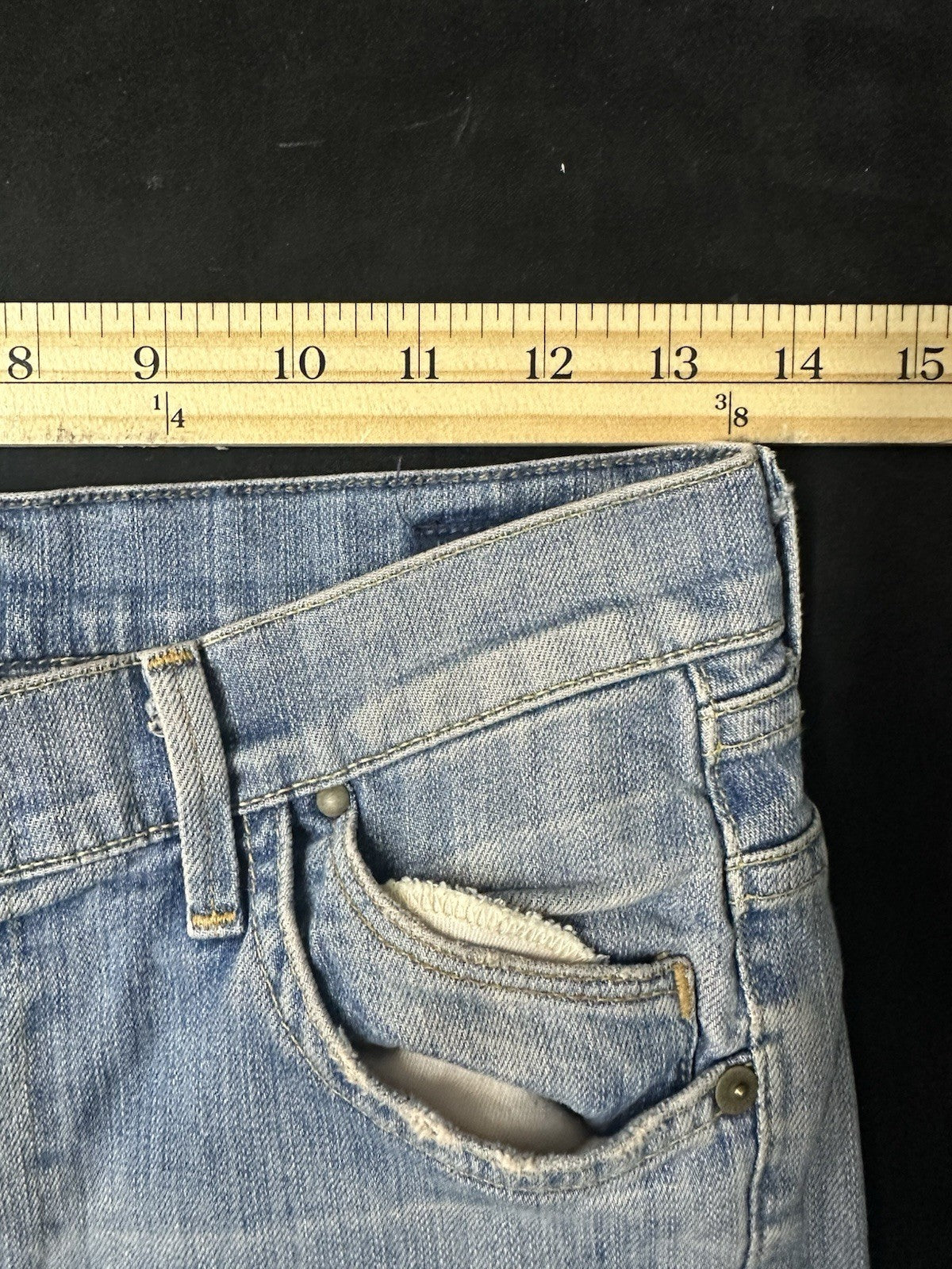 Citizens Of Humanity Hutton Wide Leg Women’s Size 27 Blue Denim Made In USA 0087