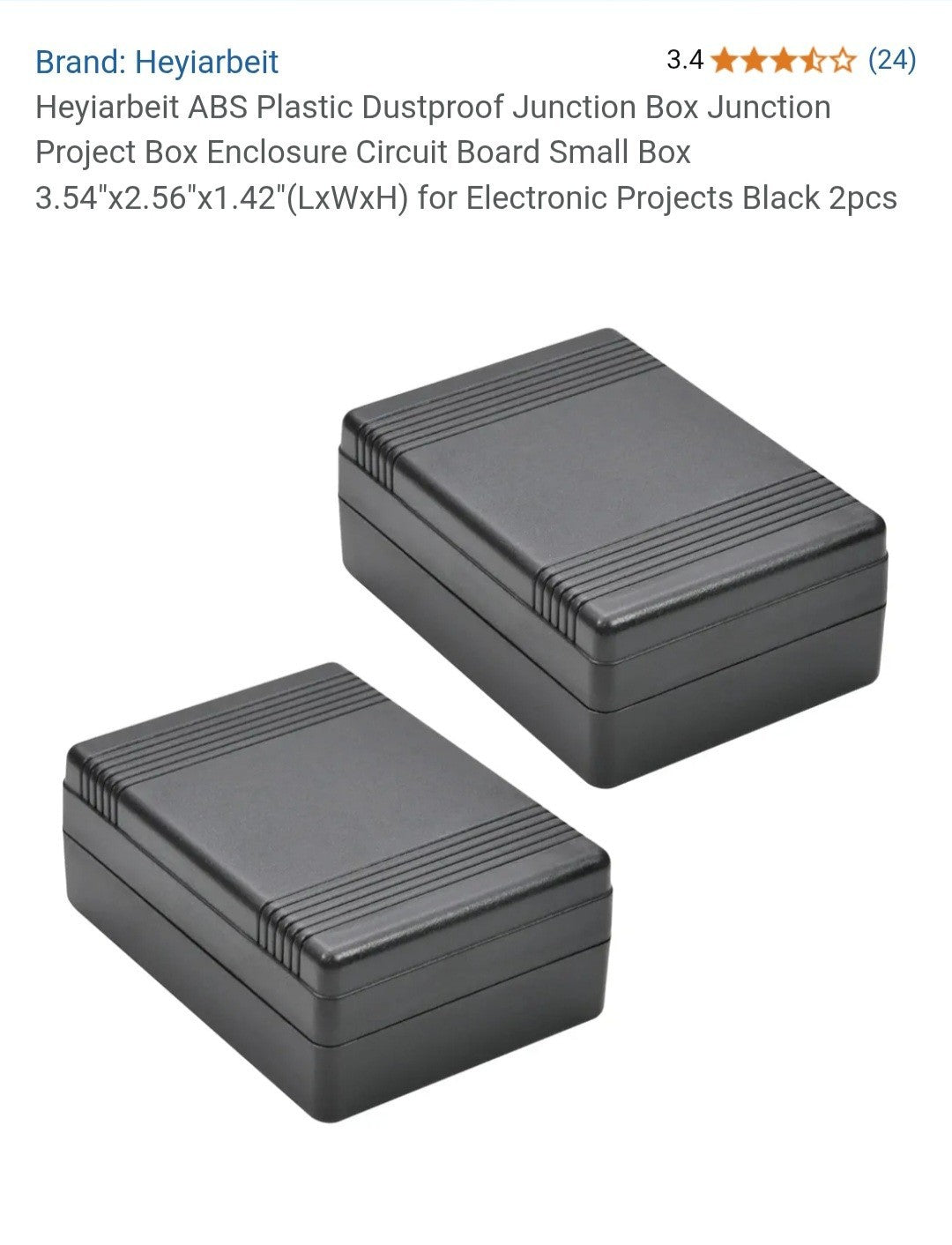 Heyiarbeit ABS Plastic Dustproof Junction Box 2pcs 6B