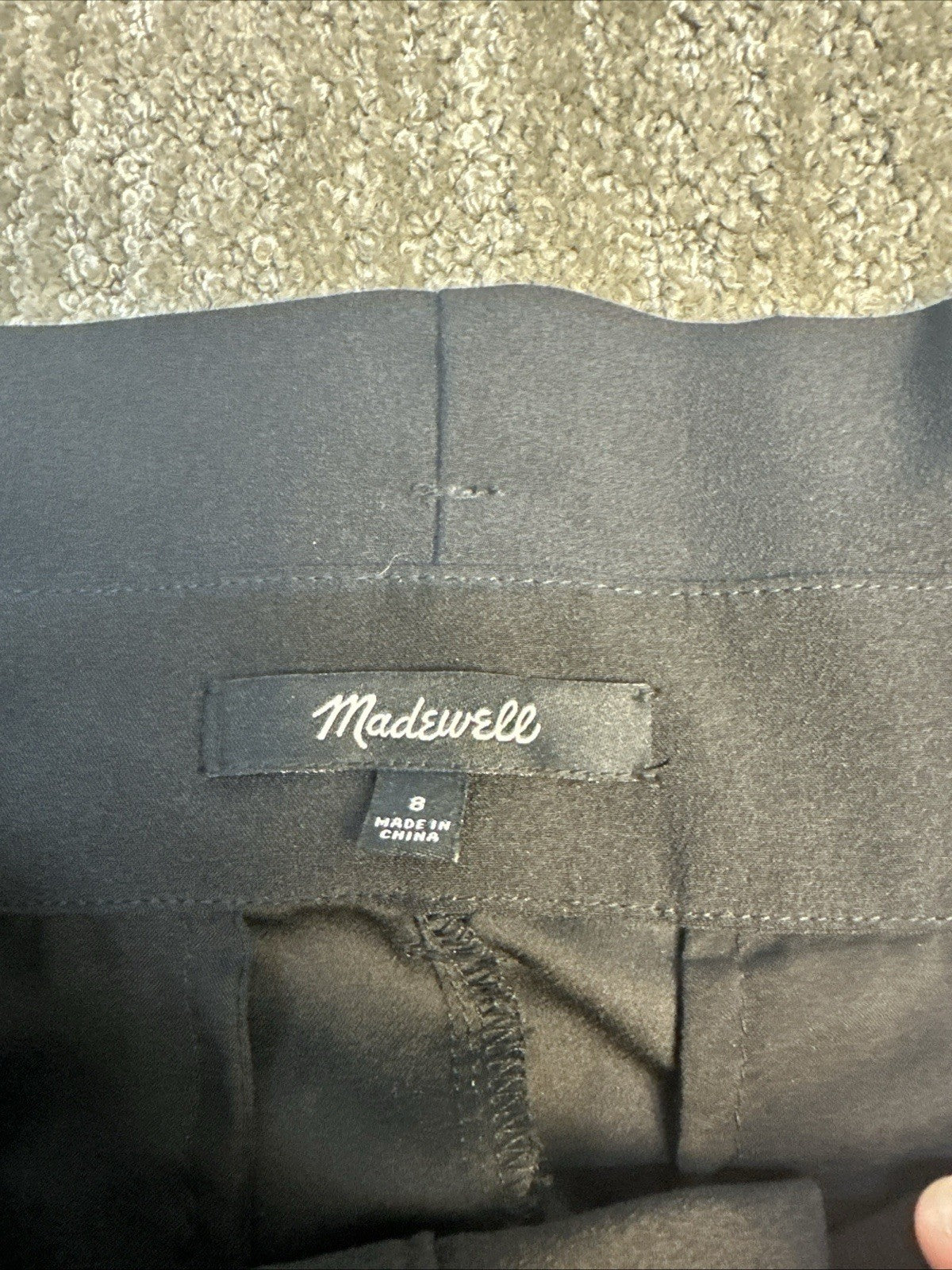 Madewell Paperbag High Waisted Tie Front Dress Pants Black Size 8 (0045)
