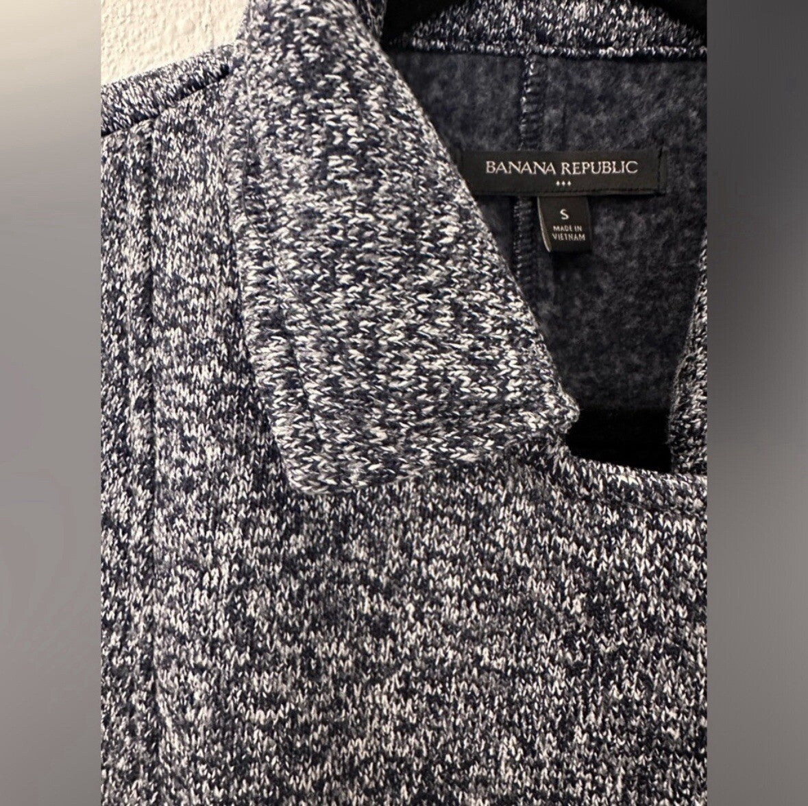 Banana Republic Sweater Jacket Size Small Zipper 3.7