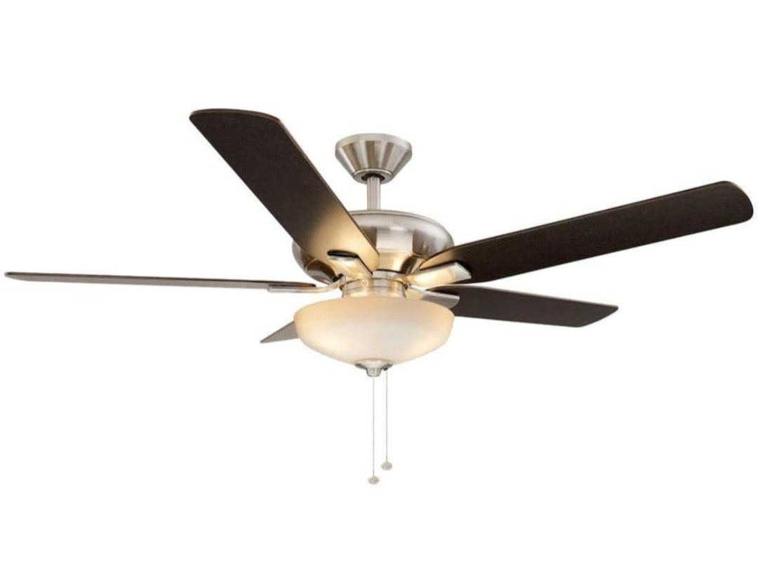 Hampton Bay Holly Springs 52" LED Ceiling Fan - Brushed Nickel (57269) 3E