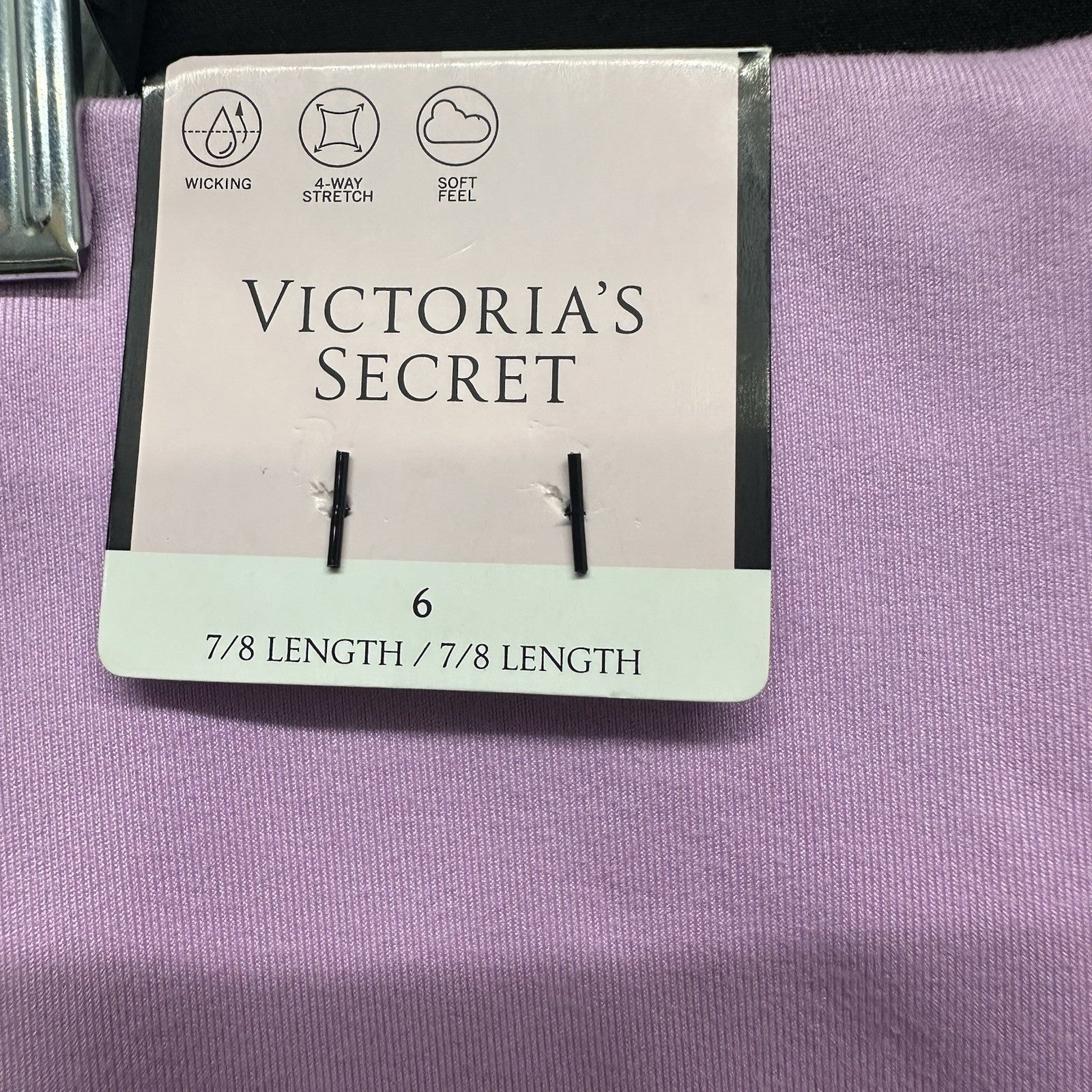Victoria's Secret Yoga Pants Leggings Black Size 6 Size 7/8 Length NWT 0080