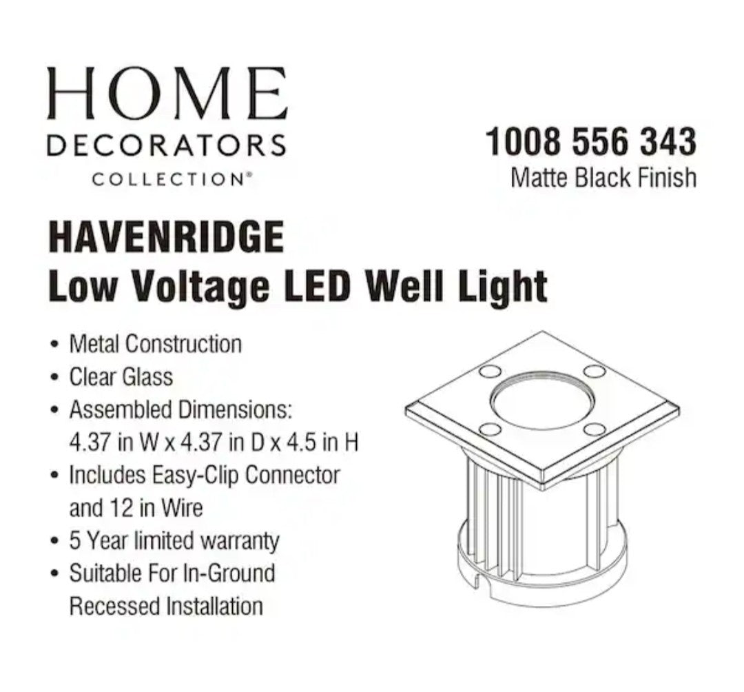 Home Decorators Collection Havenridge 200 Lumen LED In Ground Well Light 5D