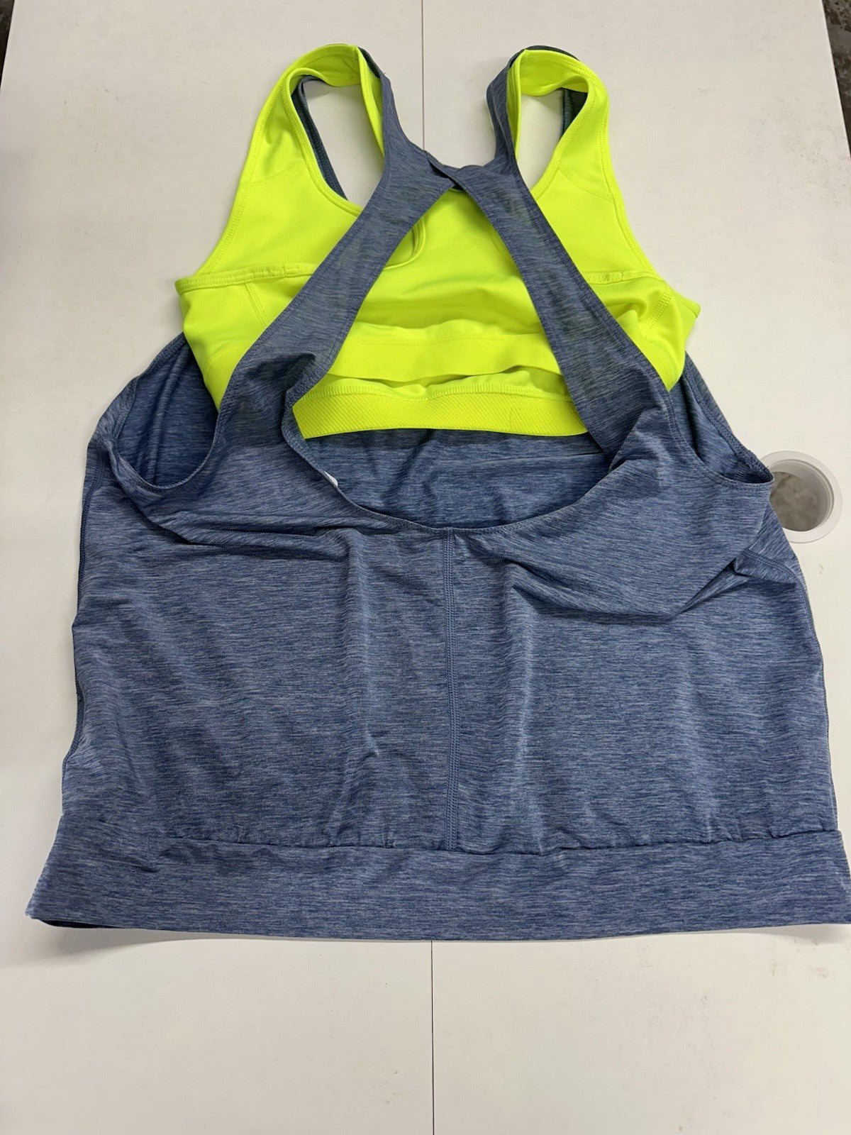 Nike Dri Fit Athletic Sport Run Performance Racerback Built In Bra Tank Top S
