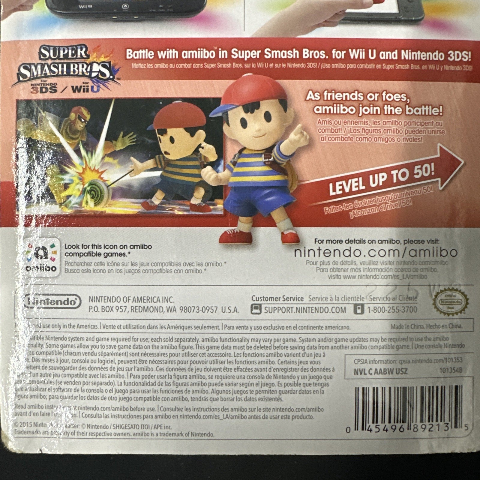 Nintendo amiibo Super Smash Bros Series Ness Character Figure 6c