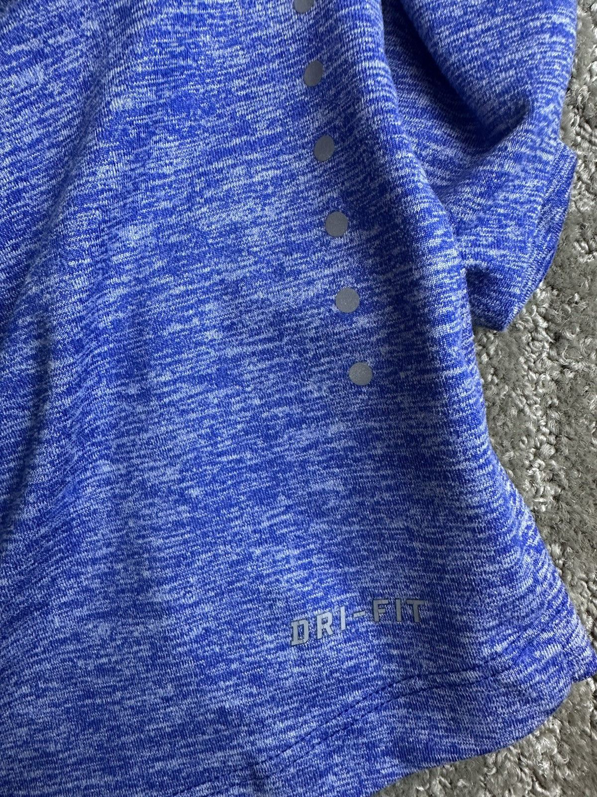 Nike Dri-Fit Running Blue Ski Mask Long Sleeve Thin Hooded Shirt Women’s Medium 