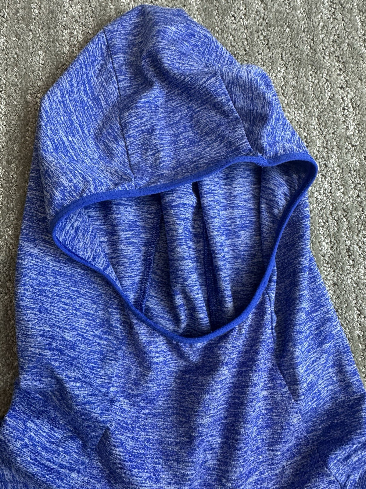 Nike Dri-Fit Running Blue Ski Mask Long Sleeve Thin Hooded Shirt Women’s Medium 