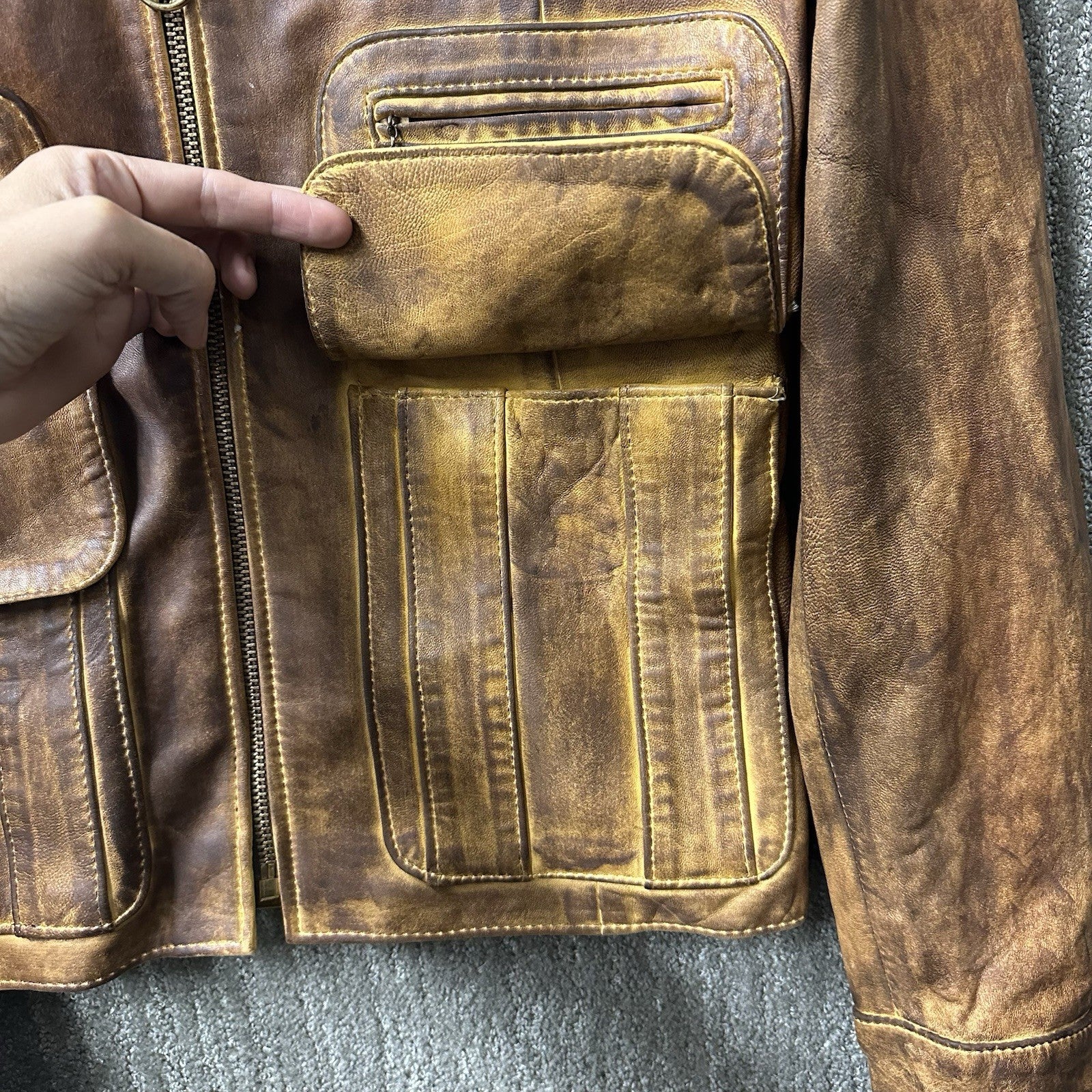 Women’s Santa Fe Leather Compay Jacket  Size 36 Made In USA 0088