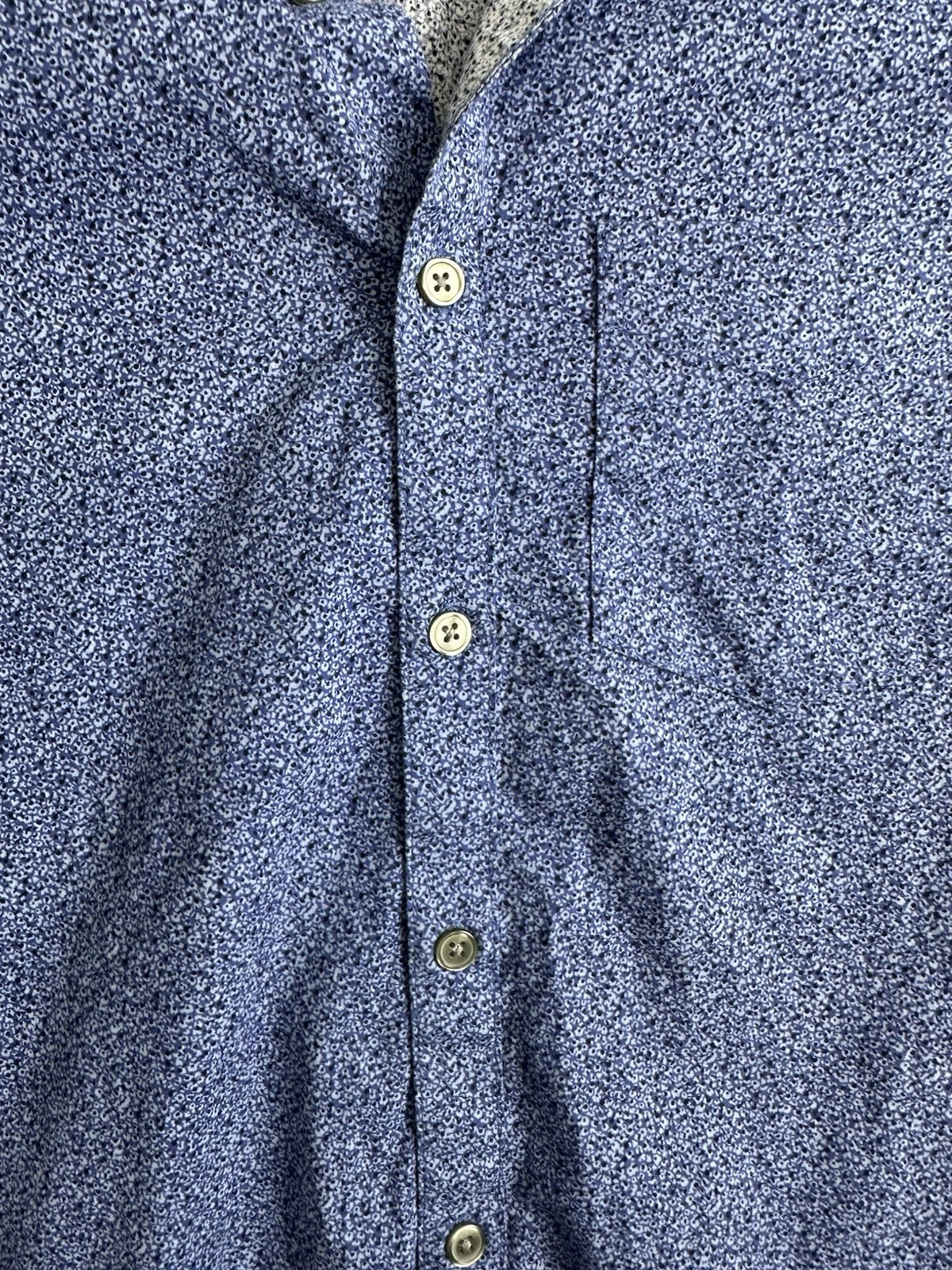Men’s Marc Anthony Luxury Slim Fit Small Blue Button Up Collar Short Shirt 0042