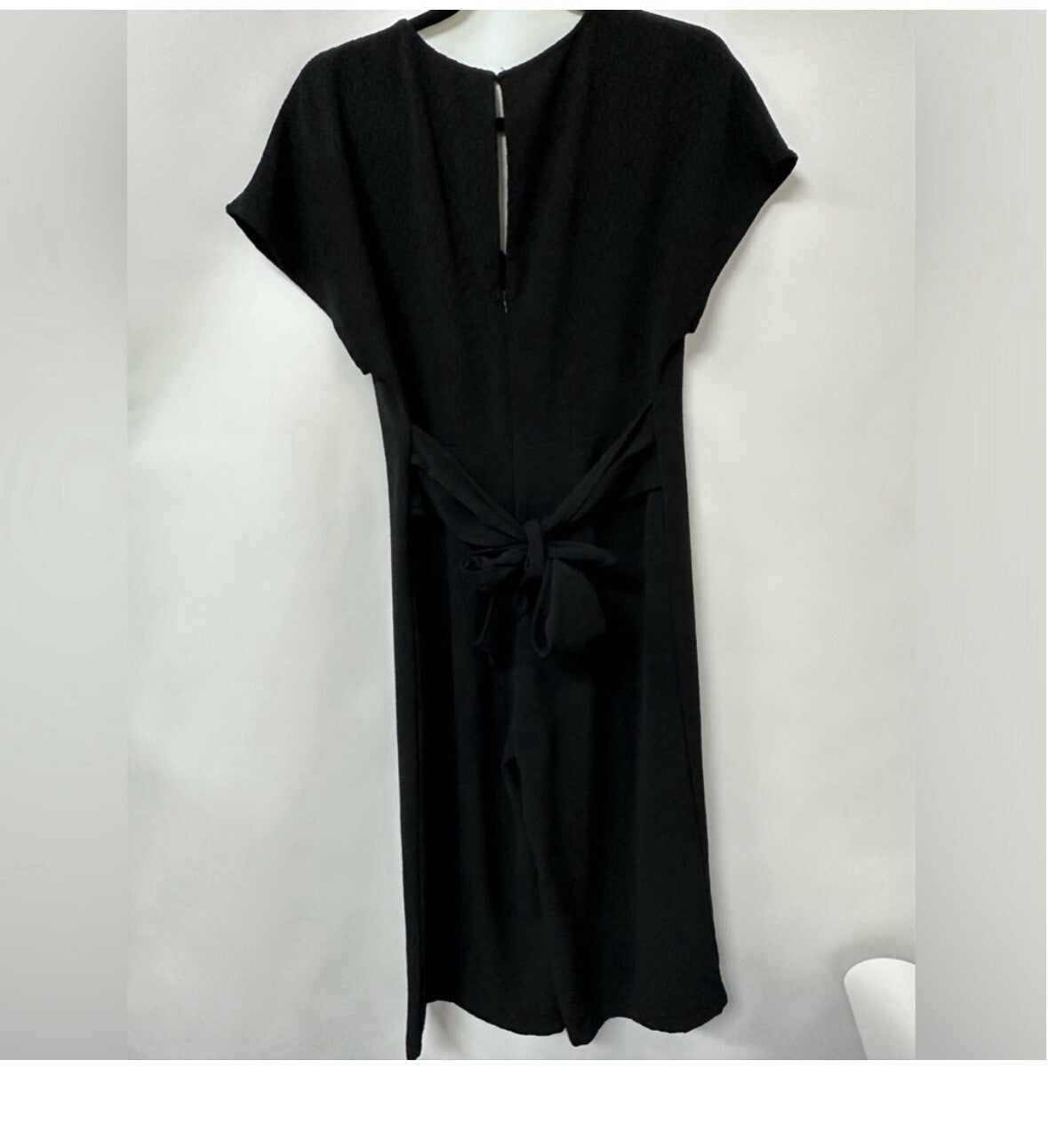 Lush Wide Leg Stretchy Jumpsuit Black Size Medium (0051)