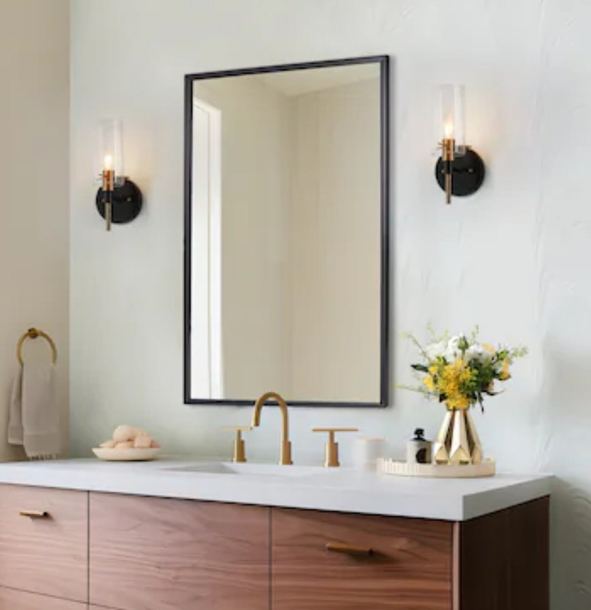 ZEVNI Lumigerda 4.7-in W 1 -Light Matte Black Wall Sconce Qty 2, 7A