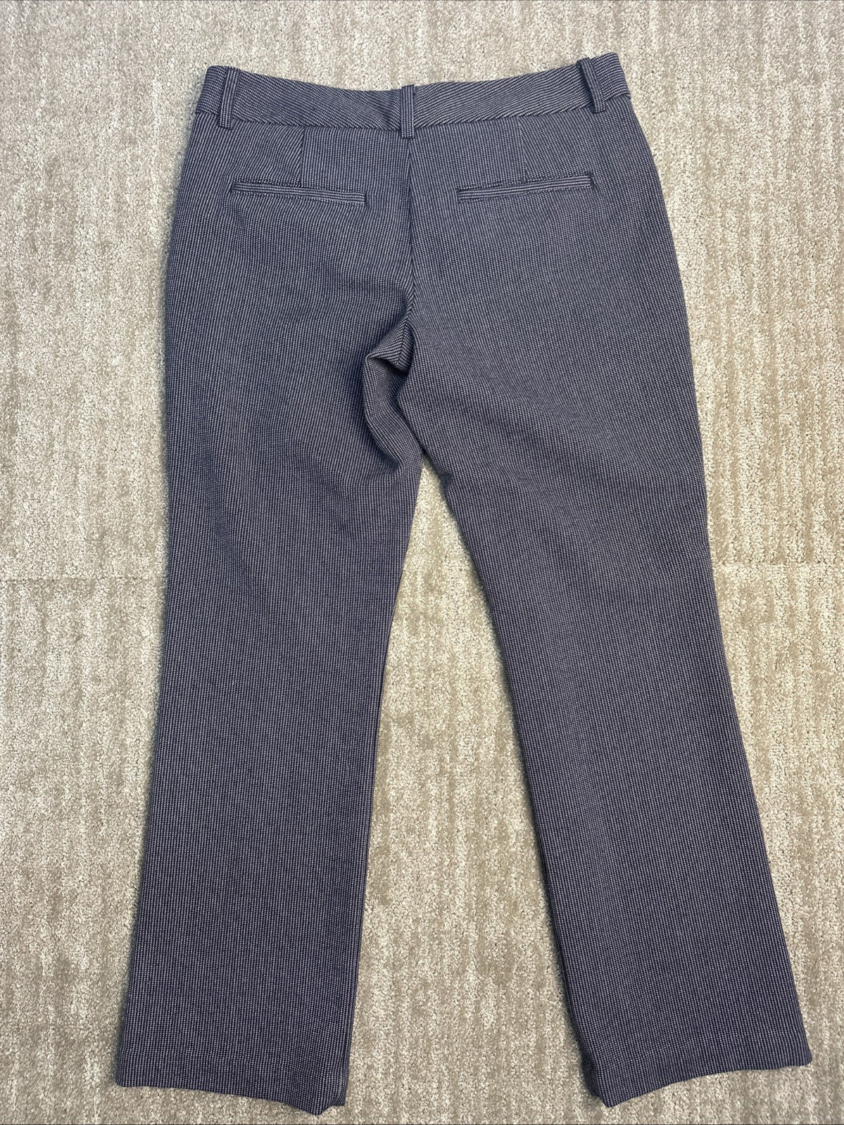 Women’s Express Editor Pant Size 4R Black & Grey Straight Leg   (2.4)