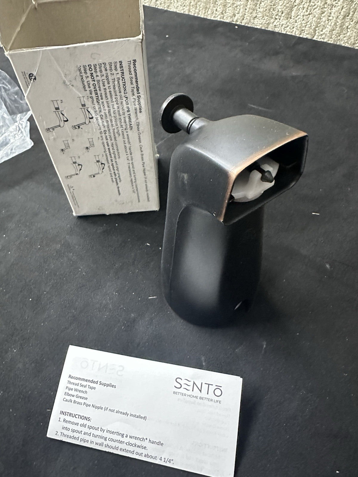 Sentó Diverter Spout 1/2” Copper Pipe Finish Oil Rubbed Bronze (6b)