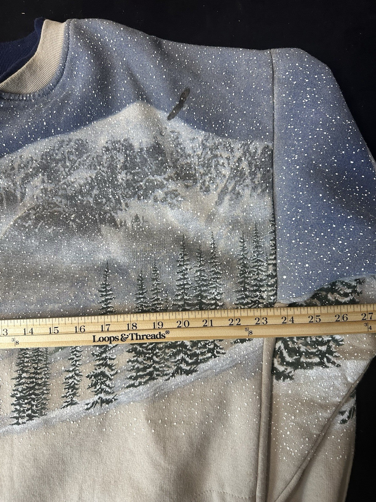 Vintage 90's Bald Eagle Nature Animal Art Henley Sweatshirt XL Made in USA (2)