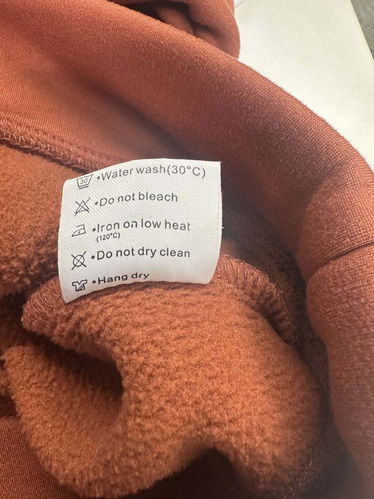 Women’s Laslulu Burnt Orange Small Crop Hoodie Sweater W/ Zipper